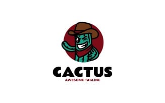 Mascot Cactus Logo Design