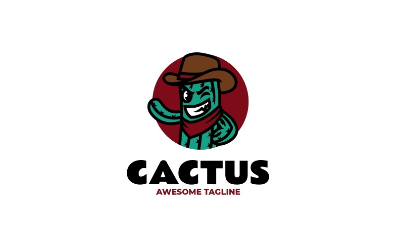 Mascot Cactus Logo Design Logo Template