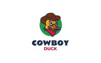 Mascot Cowboy Duck Logo Design