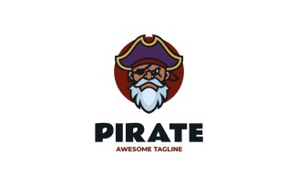 Mascot Pirate Logo Design Template