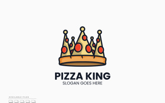 Pizza King Logo Template Vector Design
