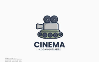 Tank Cinema Logo Template Vector Design