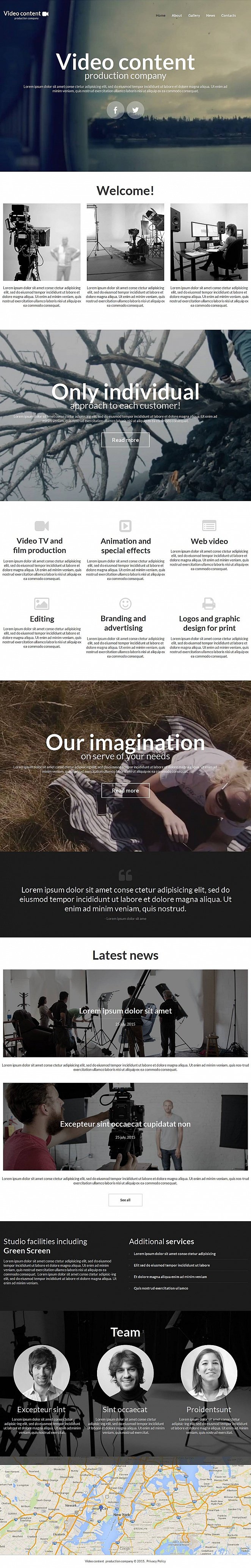 video production website templates