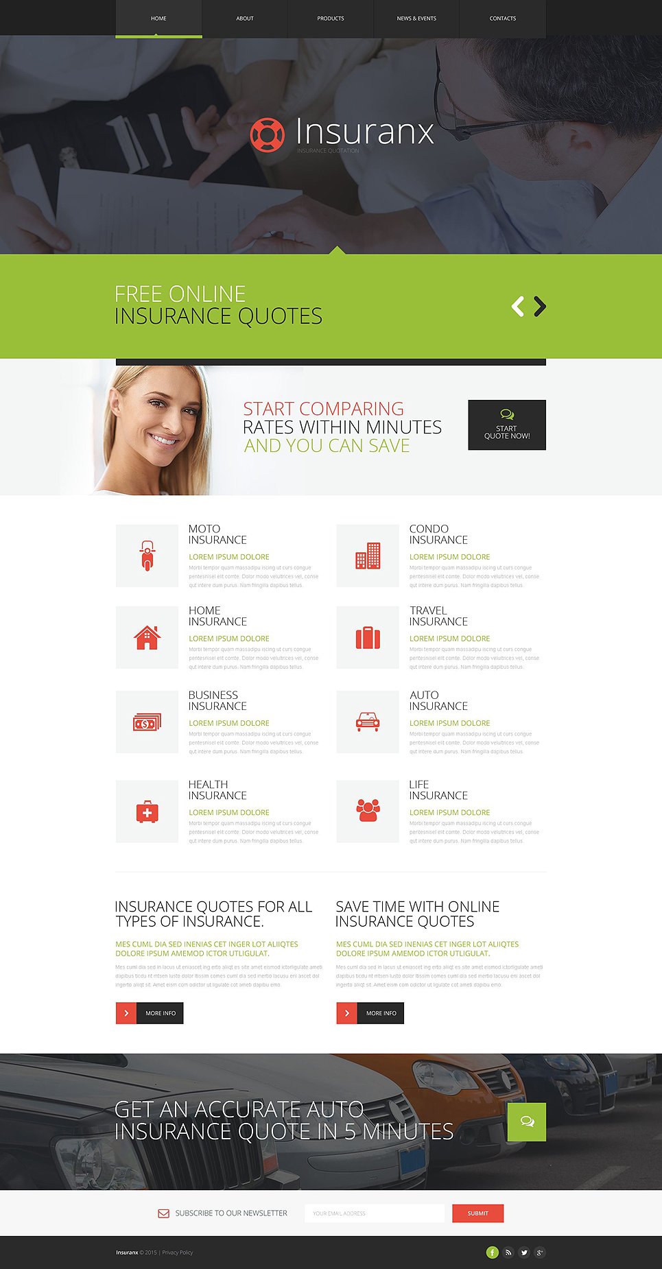 Insurance Responsive Website Template New Screenshots BIG