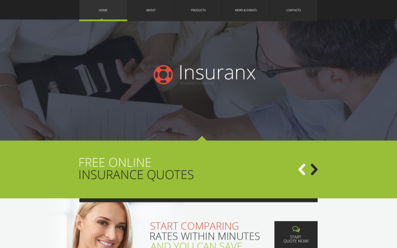 Insurance Responsive Website Template