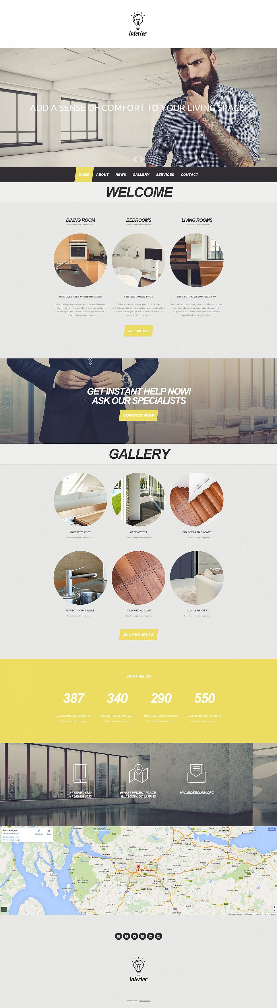 Interior & Furniture Responsive Moto CMS 3 Template New Screenshots BIG