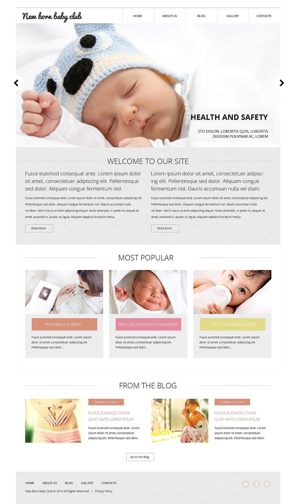 New Born Baby Club Website Template New Screenshots BIG