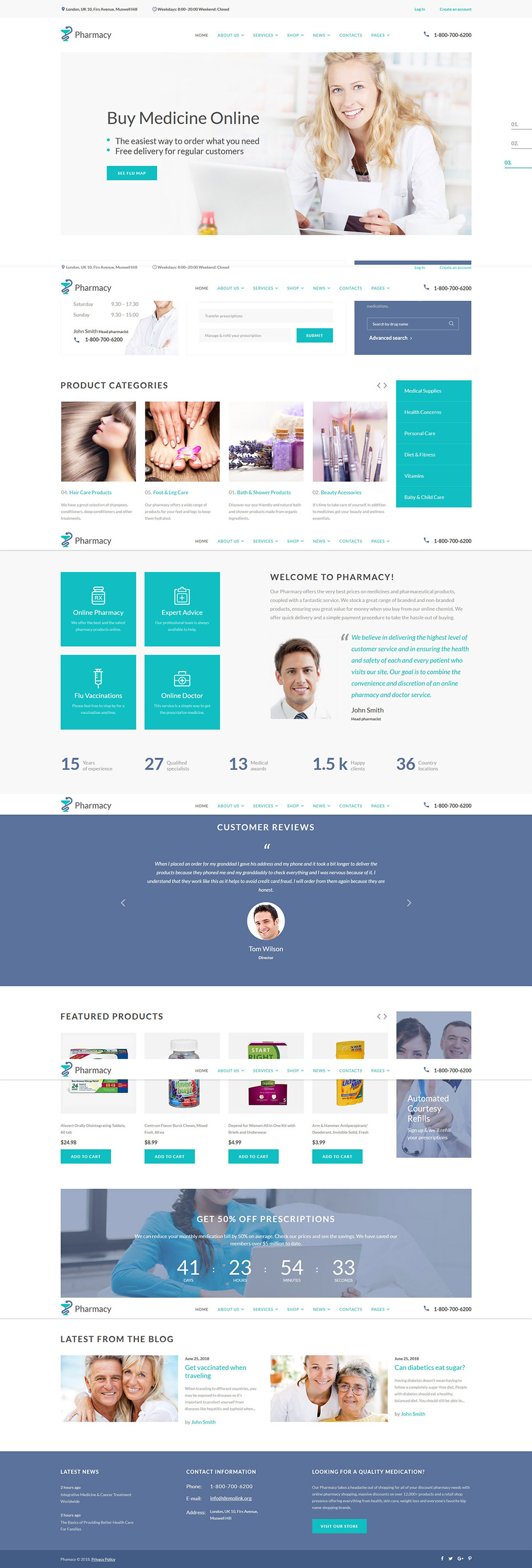 Pharmacy Website Template New Screenshots BIG