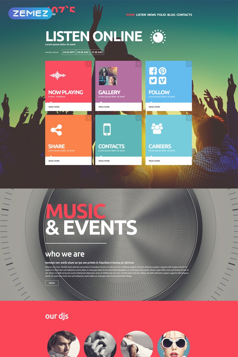 Plantilla Joomla "Online Radio" #52769