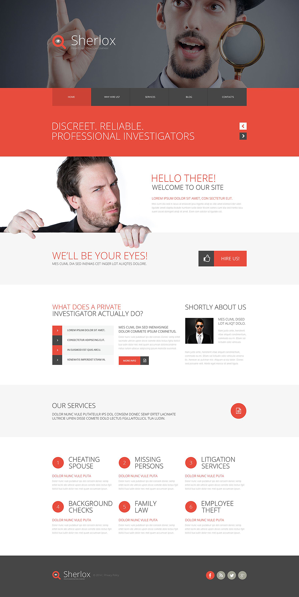 Private Investigation Website Template New Screenshots BIG