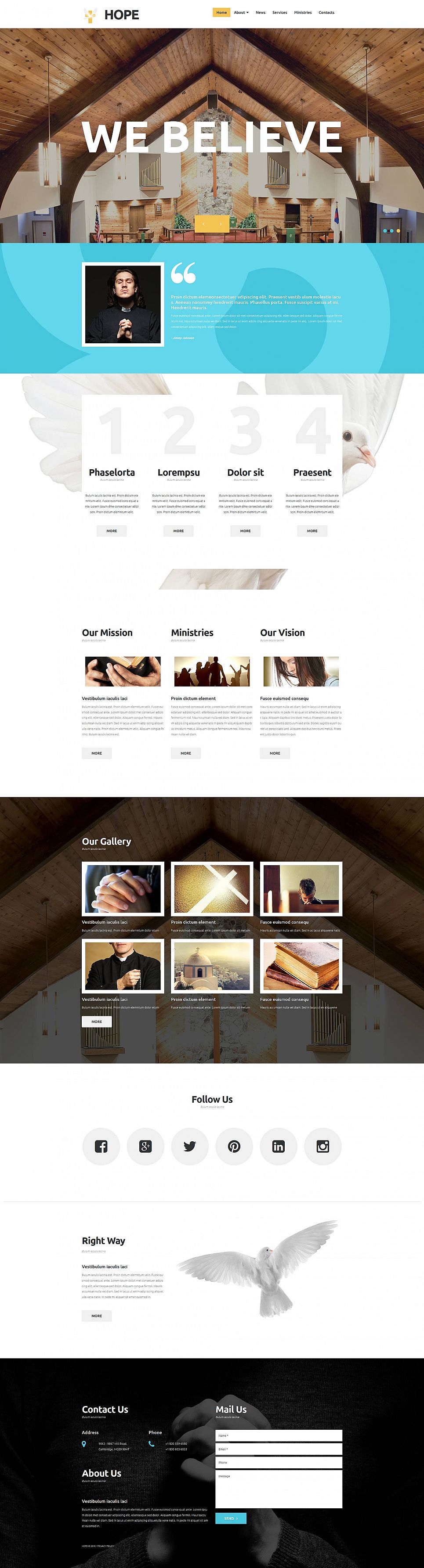 Religious Responsive Moto CMS 3 Template New Screenshots BIG