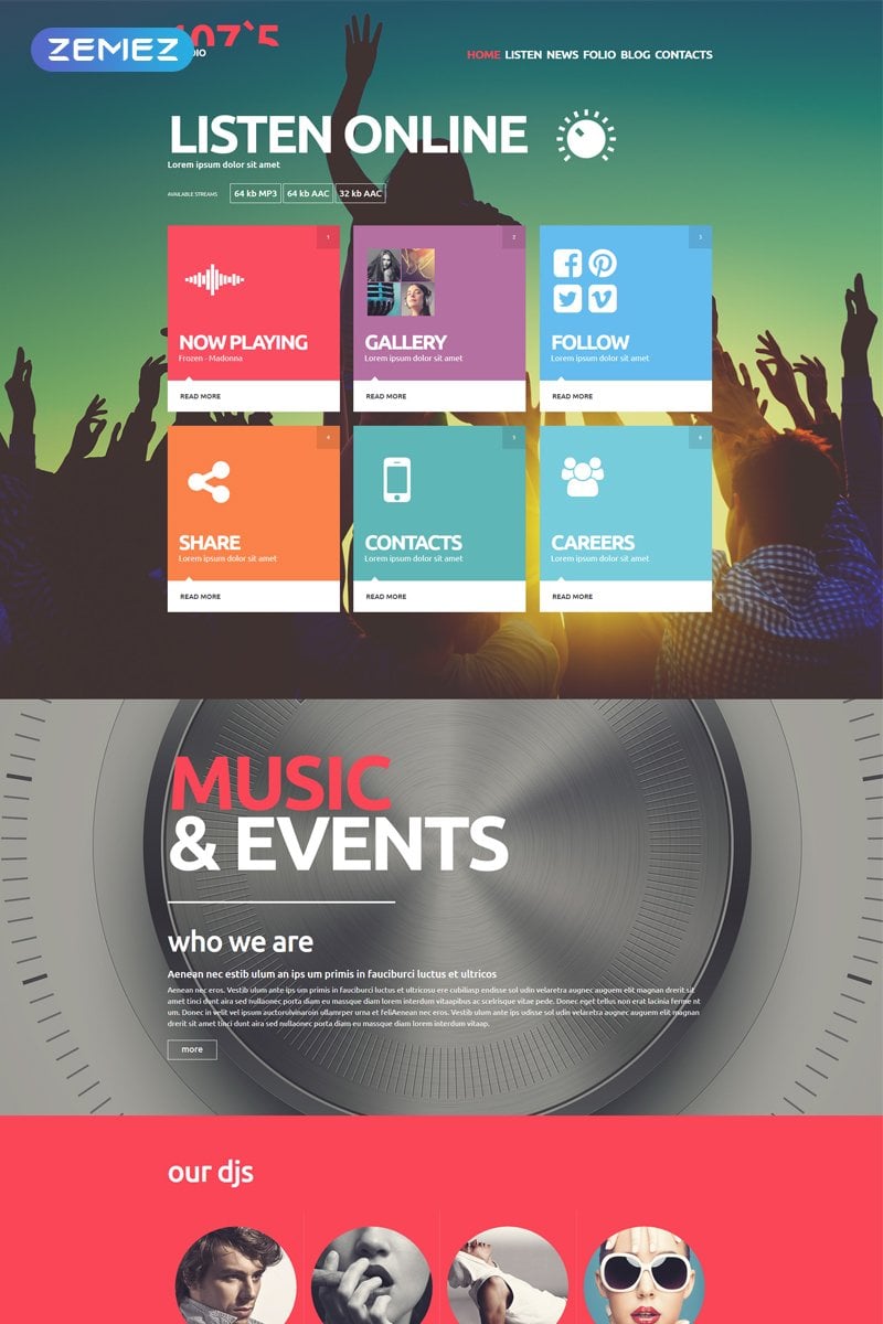 Responsivt Online Radio Joomla-mall #52769