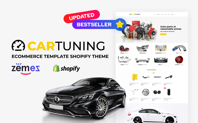 Responzivní Shopify motiv "Car Tuning eCommerce Template" #52725