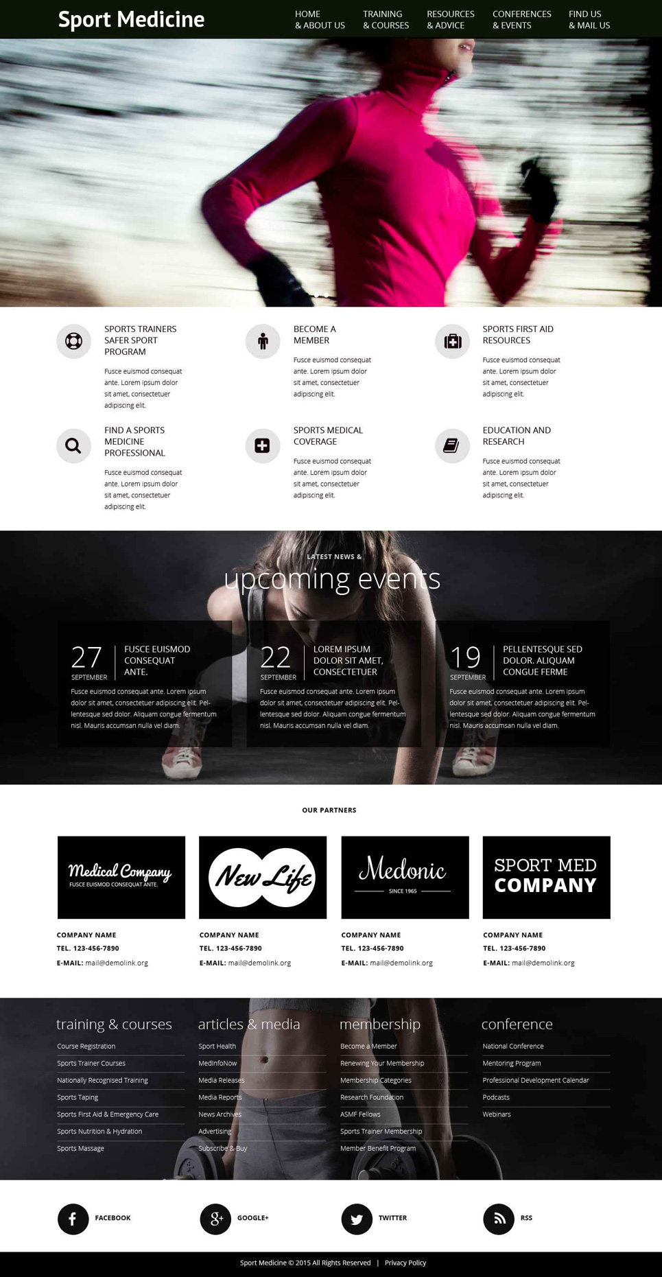 Sports Medicine Website Template New Screenshots BIG