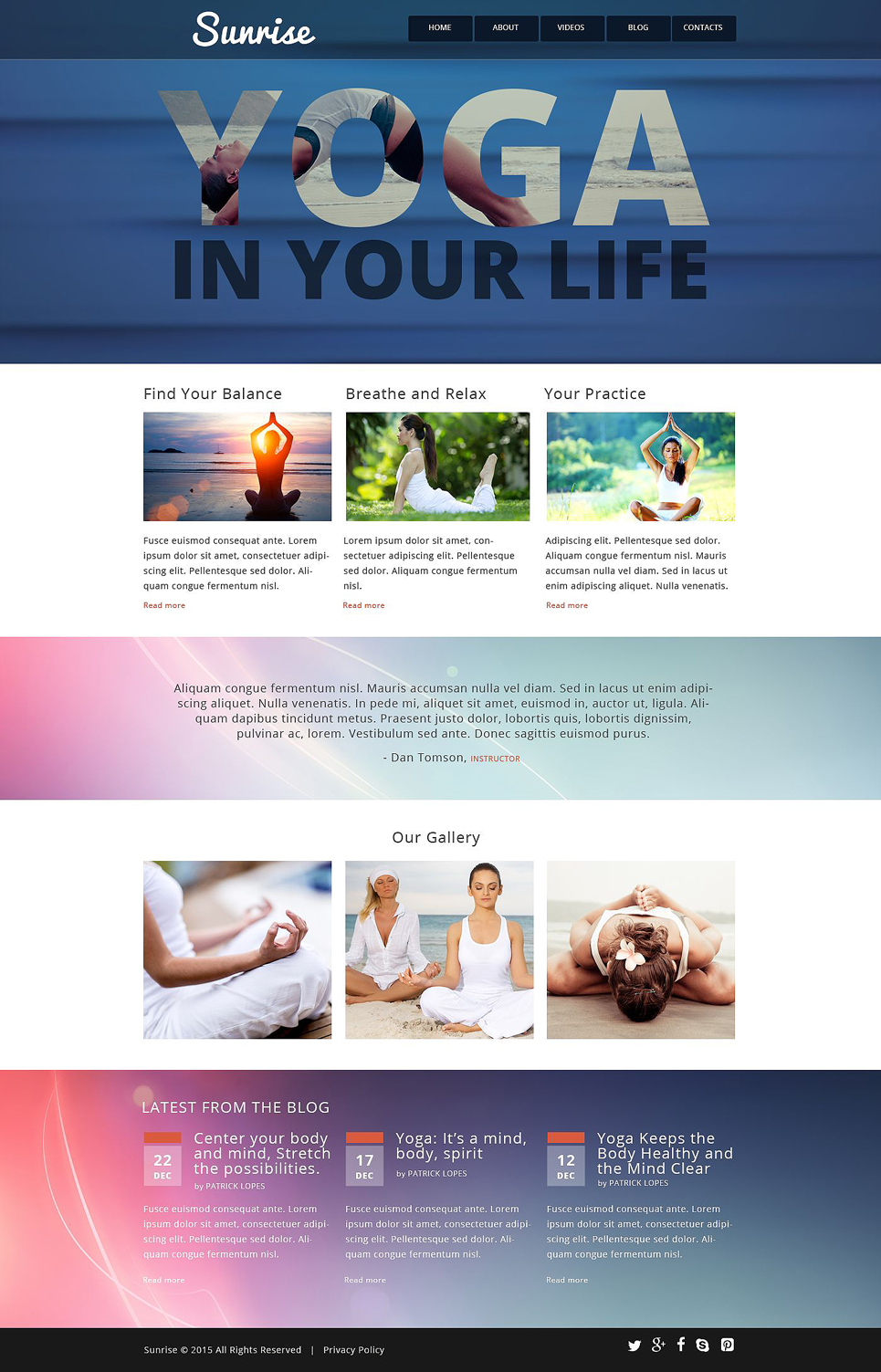 Yoga Style Website Template New Screenshots BIG