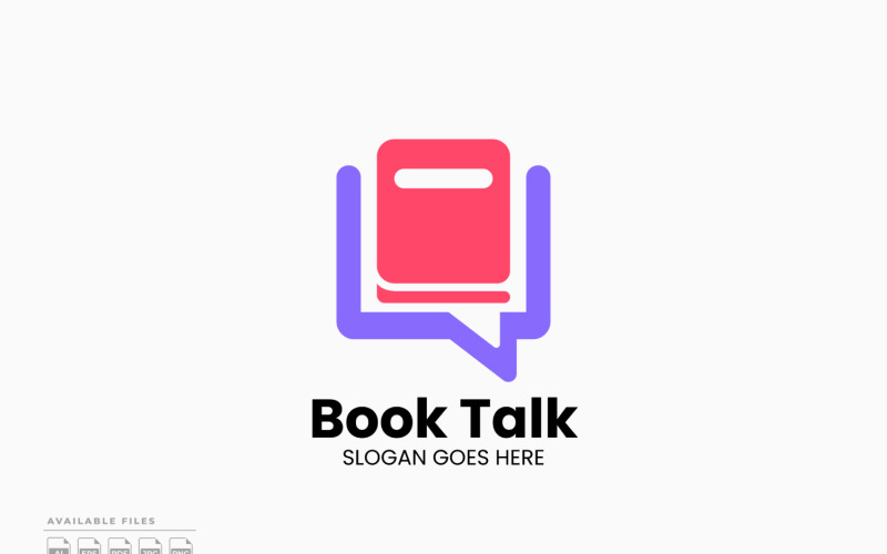 Book Talk Logo Template Vector Design