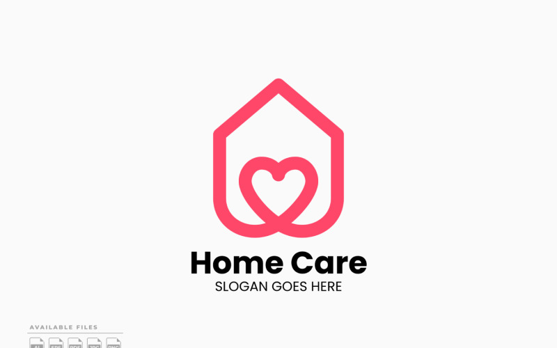 Home Care Logo Template Vector Design
