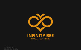 Infinity Bee Logo Template Vector Design