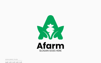 Letter A Farm Logo Template Vector Design