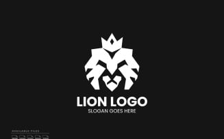 Lion King Logo Template Vector Design
