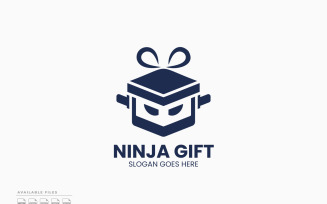 Ninja Gift Logo Template Vector Design