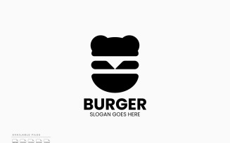 Panda Burger Logo Template Vector Design