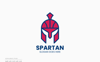 Spartan Basketball Logo Template Vector Design