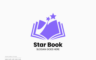 Star Book Logo Template Vector Design