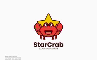 Star Crab Logo Template Vector Design