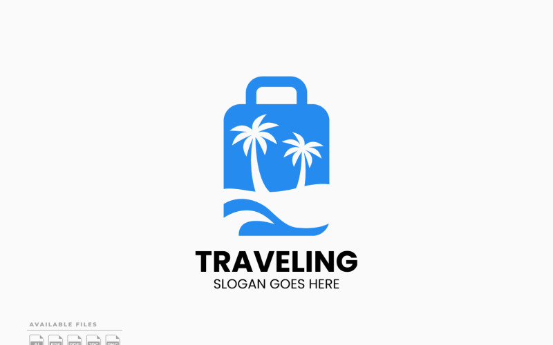 Travel Bag Logo Template Vector Design