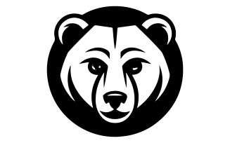 A vector logo the face of a bear