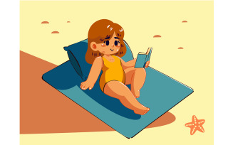 Relaxing Beach Day (flat design)