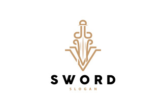 Sword Logo Fighter War Weapon VectorV2