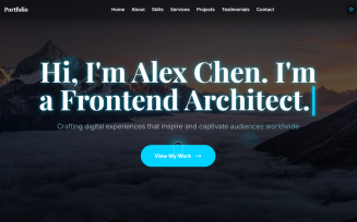 Visionary Portfolio - Modern Glass Morphism React Template