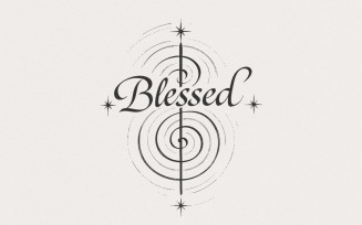 Blessed Modern Faith PNG, Inspirational Art PNG, Minimalist Celestial Digital Download, Spiritual