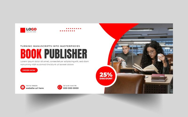 Book Publishing House Social Media Cover Template