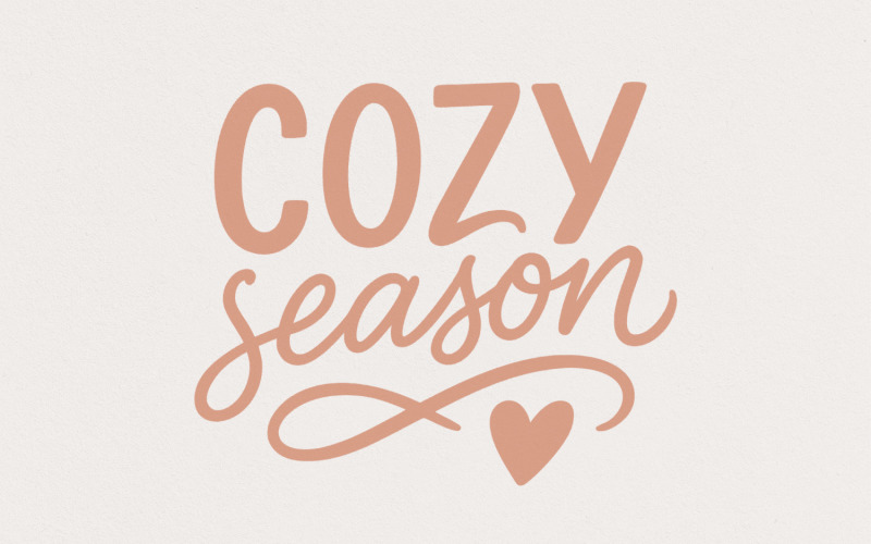 Cozy Season PNG Digital Download, Autumn, Fall, Cozy Vibes, Fall PNG, Cute Season Shirt PNG, Heart, Illustration