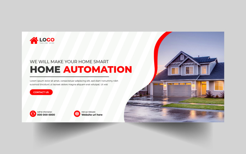 Home Automation System Social Media Cover Template