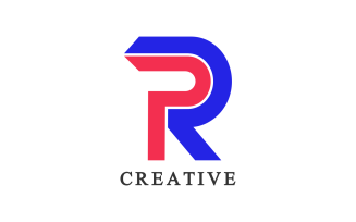 PR Letter Unique Design Logo Template