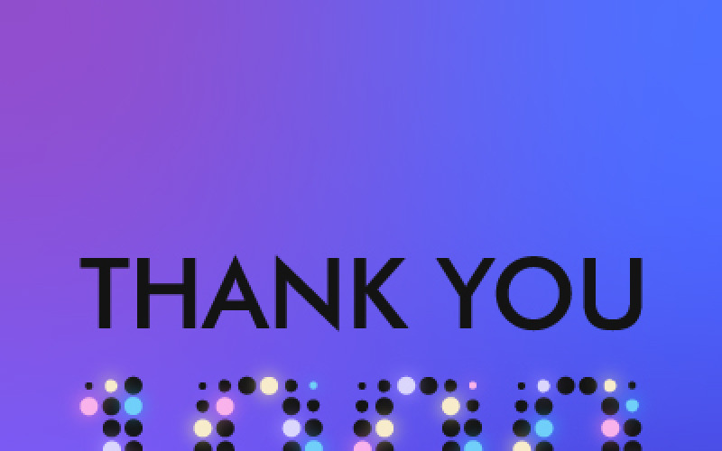 Thank you 1000 followers rectangular banner Vector Graphic