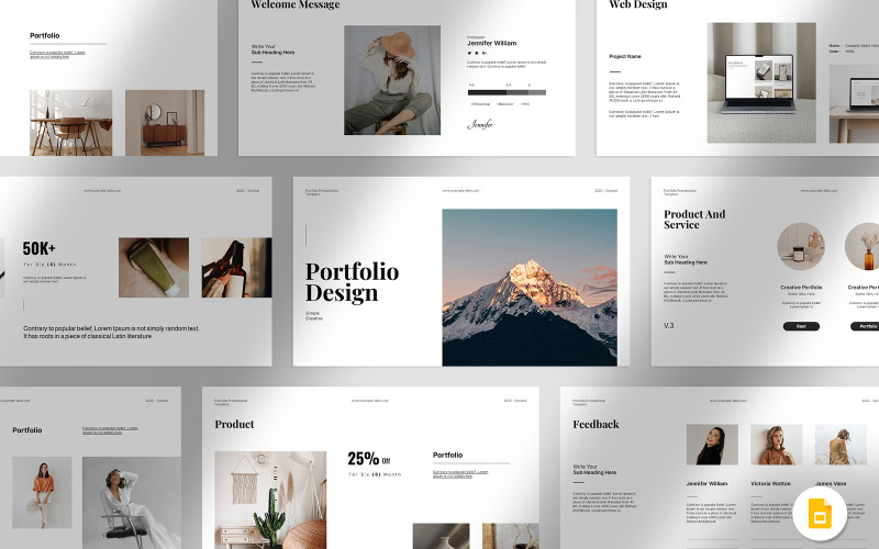 The Portfolio Google Slides Presentation Template