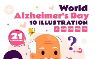 10 World Alzheimer's Day Illustration