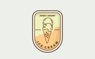 Ice Cream Logo Vector Fresh Sweet V1