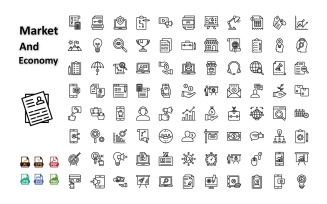 Market and Economy Icons – Visualize Global Finance with Clarity