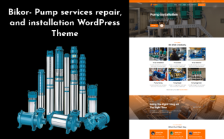 Bikor - Pump motor engine repair & installation WordPress theme.