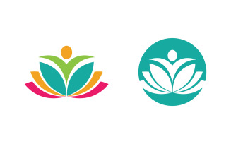 Lotus flower Logo Beauty Salon Cosmetic skincare vector icon design v.188