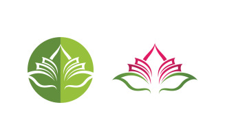 Lotus flower Logo Beauty Salon Cosmetic skincare vector icon design v.191