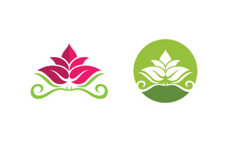 Lotus flower Logo Beauty Salon Cosmetic skincare vector icon design v.193