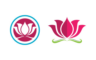 Lotus flower Logo Beauty Salon Cosmetic skincare vector icon design v.194