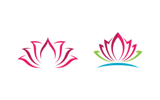 Lotus flower Logo Beauty Salon Cosmetic skincare vector icon design v.195